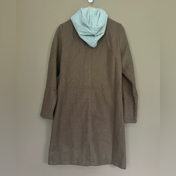 {Hem & Thread} Hooded Trench Coat in Brown & Grey - Womens Small - NWT - Picture 5 of 11